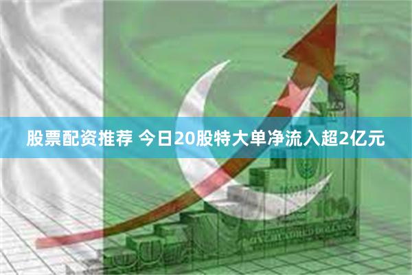 股票配资推荐 今日20股特大单净流入超2亿元