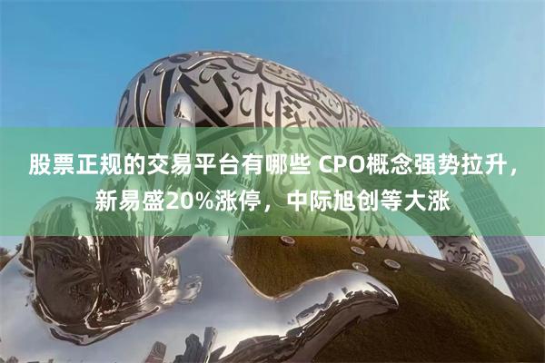 股票正规的交易平台有哪些 CPO概念强势拉升，新易盛20%涨停，中际旭创等大涨