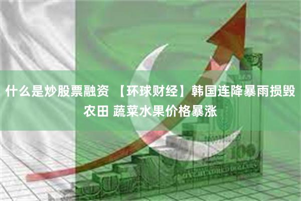 什么是炒股票融资 【环球财经】韩国连降暴雨损毁农田 蔬菜水果价格暴涨